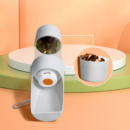 Premium Portable Pet Water Bottle with Food Storage