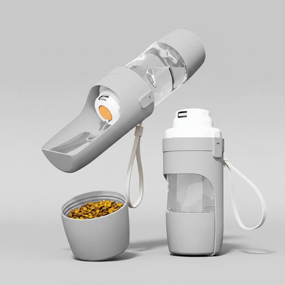 Premium Portable Pet Water Bottle with Food Storage