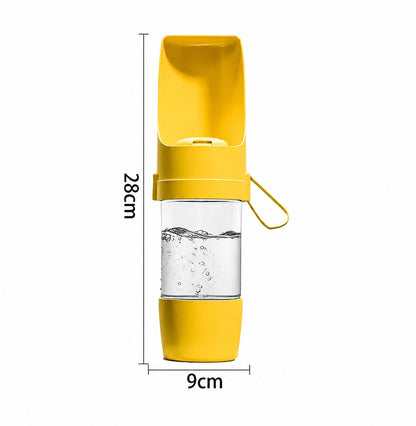 Premium Portable Pet Water Bottle with Food Storage